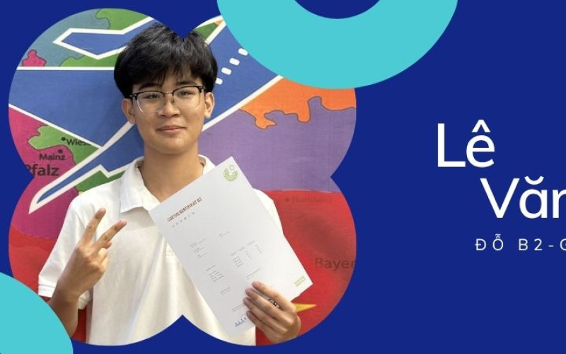 Không chỉ tốt nghiệp THPT Lê Văn Hiếu còn hoàn thành B2 Goethe