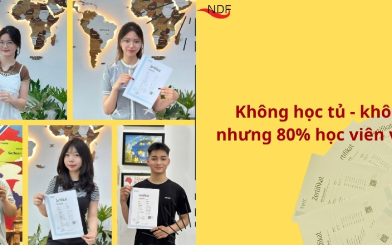 Kết quả B1 Telc tháng 4: Hơn 80% học viên NDF đạt chứng chỉ