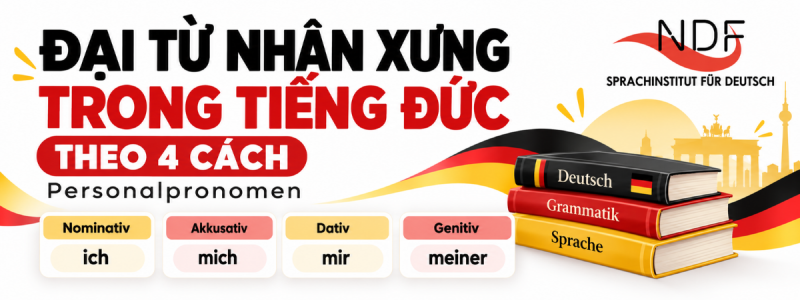 Đại từ nhân xưng trong tiếng Đức theo 4 cách