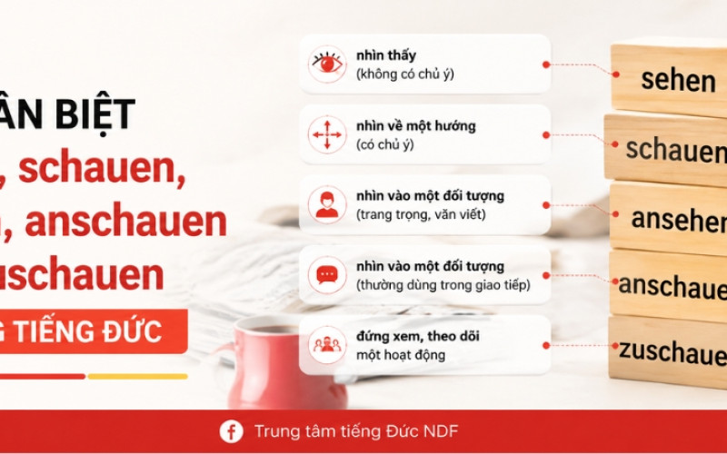 Phân biệt sehen, schauen, ansehen, anschauen và zuschauen trong tiếng Đức