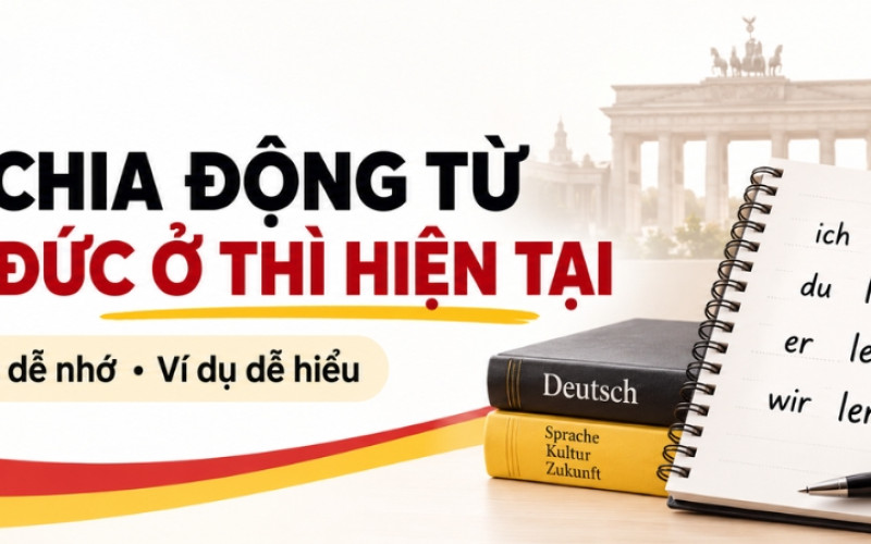 Cách chia động từ tiếng Đức ở thì hiện tại: Quy tắc và ví dụ dễ hiểu