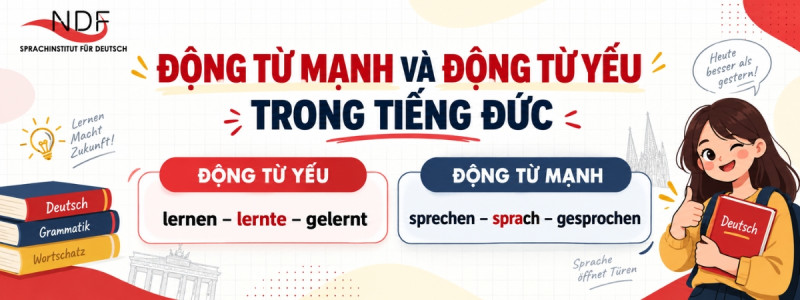 Động từ mạnh và động từ yếu trong tiếng Đức