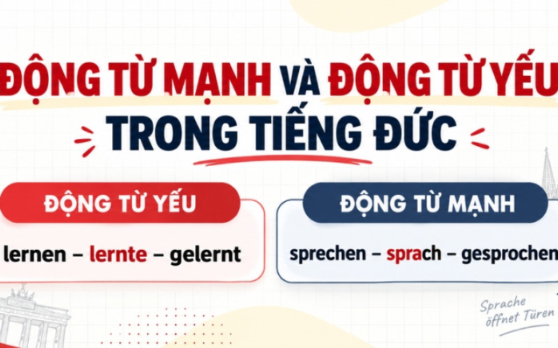 Động từ mạnh và động từ yếu trong tiếng Đức